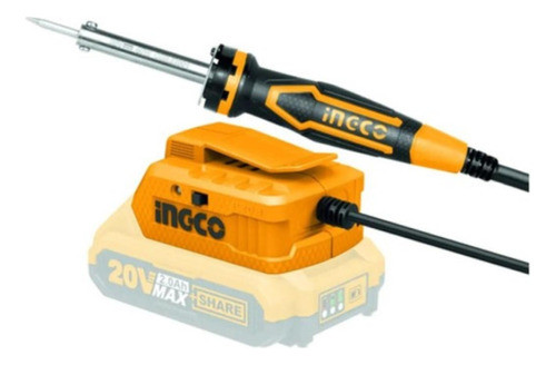 Soldador Lapiz Estaño 20v Inalambrico 40w Ingco Sin Bateria 0