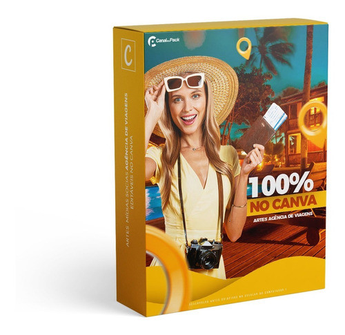 Pack Canva Agência De Viagens Editável 70 Artes + Stories 0