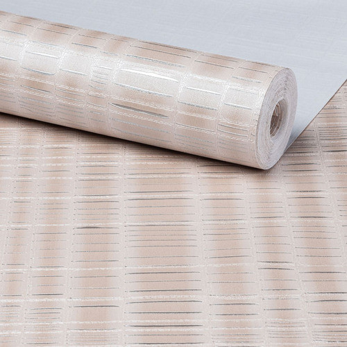 Papel Parede Frisado Salmão Fácil De Aplicar E Cobrindo 5m² 0