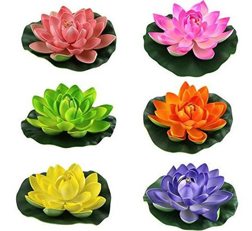 Lightingsky Flor De Loto De Espuma Flotante Artificial Para 0