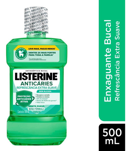 Antisséptico Bucal Listerine Anticáries Zero 500ml 0