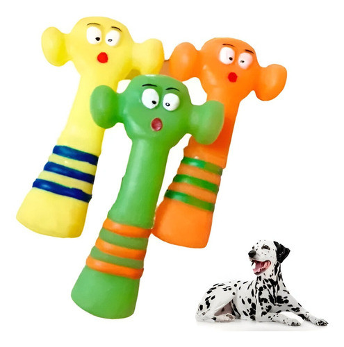 Juguete Mordible Sonoro Mascota Chifle Martillos Coloridos 0