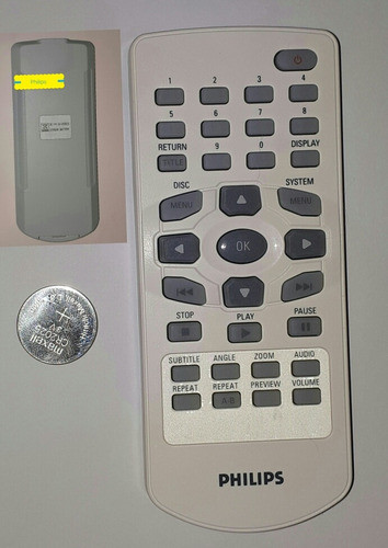 Controle Remoto P/ Dvd Philips Mod Dvp4000/bk Original 0