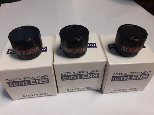 Lote X 3unid Lentes Cctv Iris Fijo 0