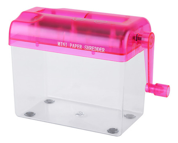 Triturador De Manivela Rosa 12 #, Mini Corte Manual De Papel 0