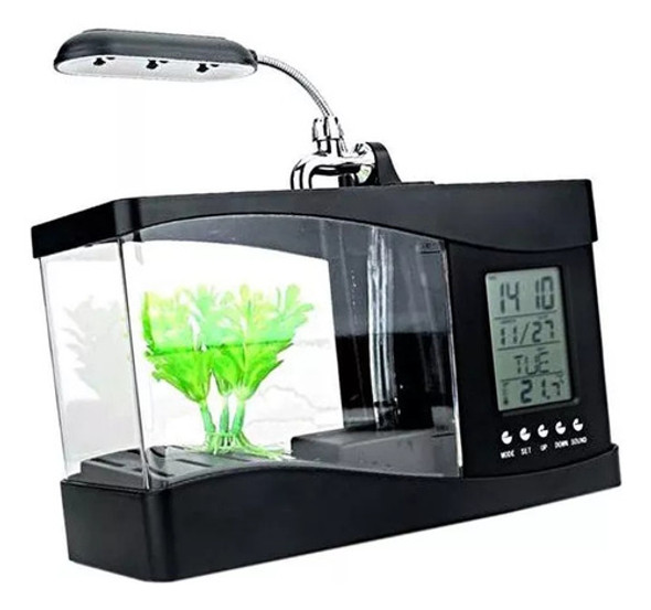 Mini Relógio De Aquário Com Tela Lcd Usb Para Desktop 0