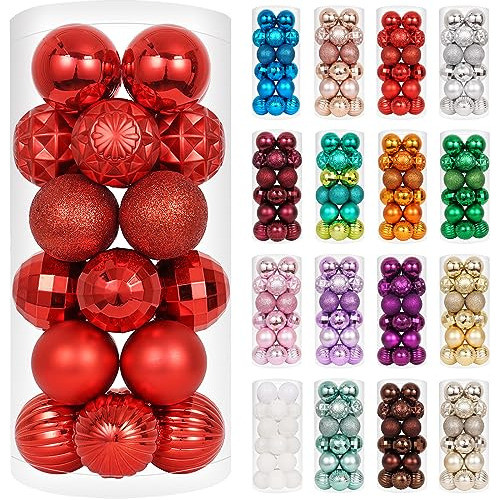 Adornos Árbol Navidad Bolas Rojas Irrompibles 34 Unidades 0