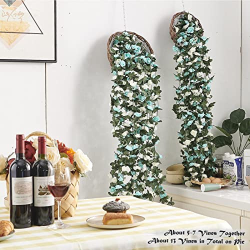 Guirnalda Colgante De Flores De 15m Pack 6u. Celeste 1