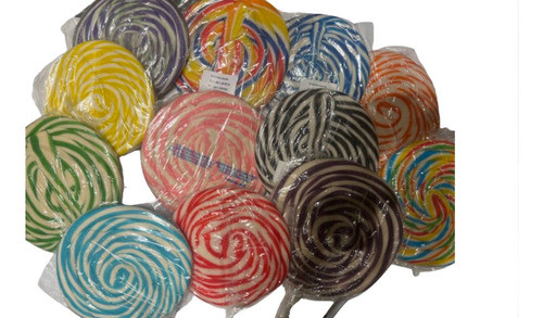 Paletas Gigantes Caramelo 12.5cm Diametro Surtidas X15 Unid 0