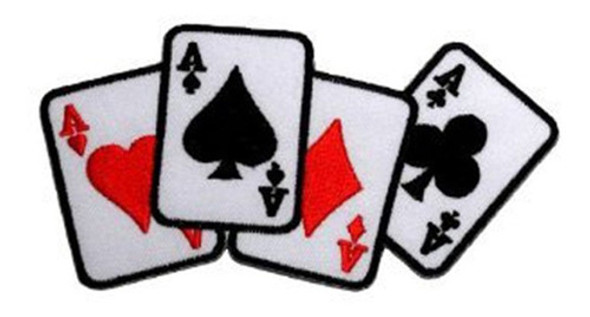 Parche Bordado Cat. Complejos Cartas Poker Ases 0