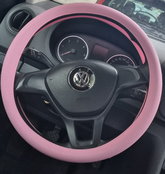 Cubre Volante De Silicona 38 Cms Ajustable Auto Color Rosa 1 Cubre Volante De Silicona 38 Cms Ajustable Auto Color Rosa 1