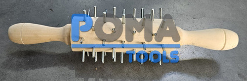 Pica Rodillo Madera 15 Cm Giratoria Panaderia Hojaldre Mlp 0