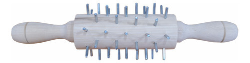 Pica Rodillo Madera 15 Cm Giratoria Panaderia Hojaldre Mlp 0