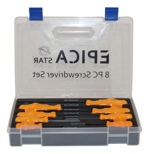 Caja 8 Destornilladores Phillips/paleta Epica Star 0