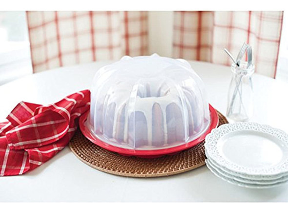 Nordic Ware Bundt Translucent Dome Cake Keeper Colores Puede 1