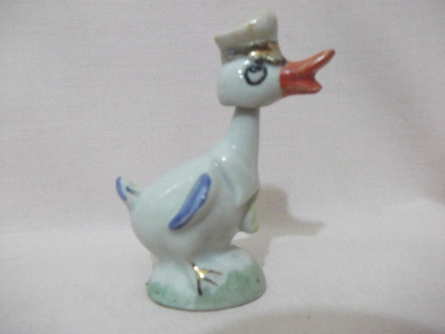 B. Antigo - Pato Em Porcelana Alemã Com A Cabeça Móvel 0