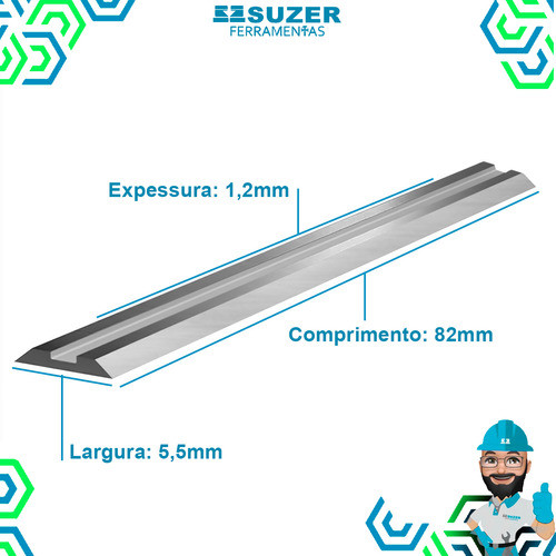 Jogo De Faca Fina - Para Plaina Mkp080 1