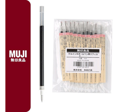 Refil Recarga Caneta Muji 0.5mm Original 3 Unidades 0