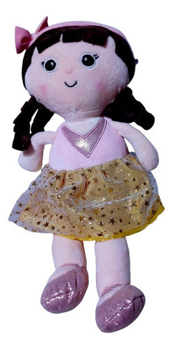 Muñeca De Plush Dancing Doll Rosa Con Zapatillitas De Danza 0