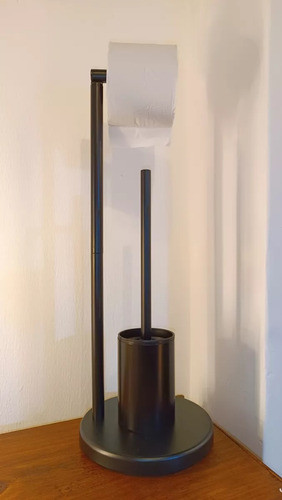 Porta Rollo Papel Higienico De Baño Base Metal Moderno 1