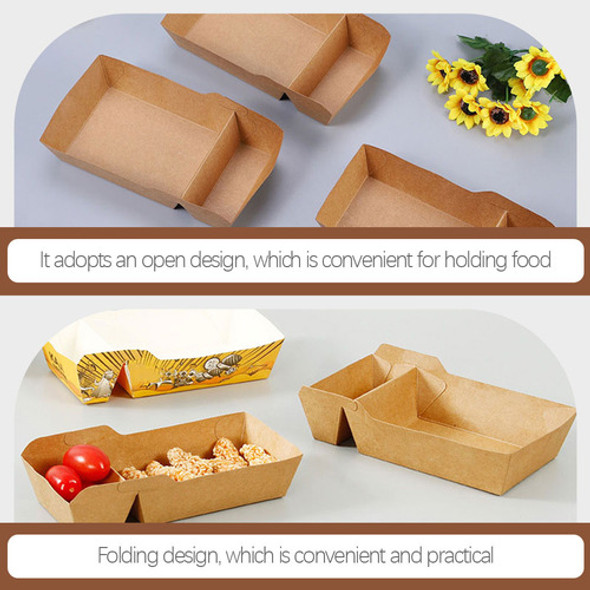 Caixa De Lanche De Papel Kraft, Recipientes Para Sanduíches, 1
