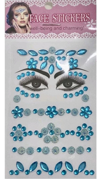 3 Cartelas Adesivo Pedrinha Strass Maquiagem Carnaval Festa 1