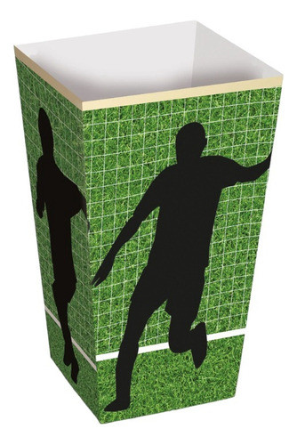 10 Unidades - Caixa Para Pipoca - Festa Futebol 0