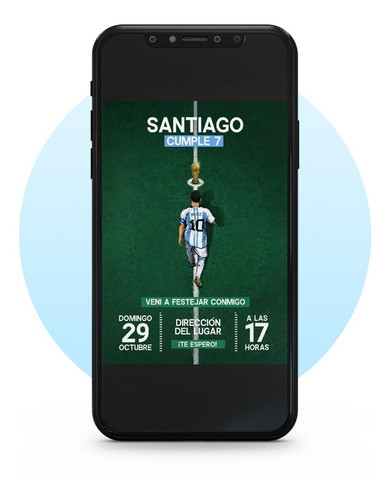 Invitación Digital Messi Argentina Campeón Mundial Qatar #17 0