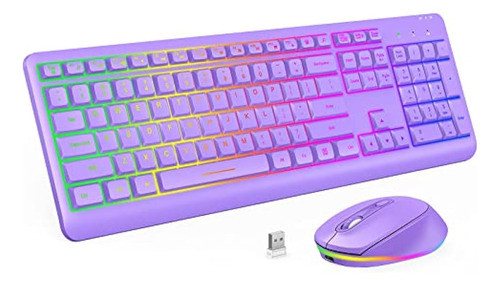 ~? Teclado Y Ratón Inalámbricos Combinados Retroiluminados, 0