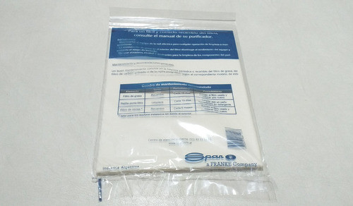 Filtro Grasa Purificador Spar ***original*** Pack X 2 Unid. 1