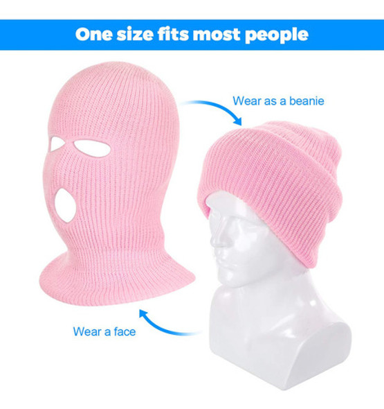 2 Piezas De 3 Agujeros De Cara Completa Mascara De Esqui Mas 1 2 Piezas De 3 Agujeros De Cara Completa Mascara De Esqui Mas 1