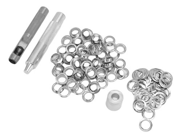 Kit De Ferramentas Grommet, Conjunto De 100 Ilhós Com Ferram 0