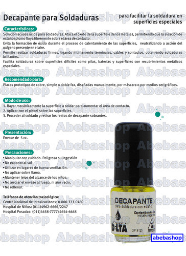 Decapante Para Soldar Superficies Difíciles Plaquetas-p 1