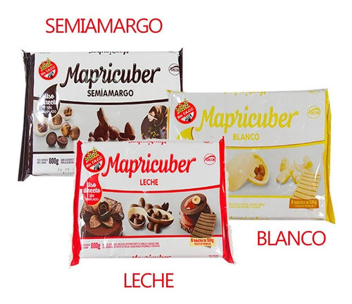 Chocolate Mapricuber 3 Cajas X 4.800 Kg Cotillon Sergio Once 0