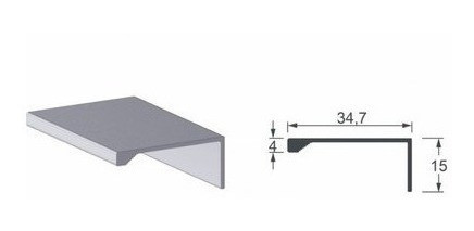 Kit 7 Puxador Móveis 8015 Slim Branco 146mm Alternativa 1