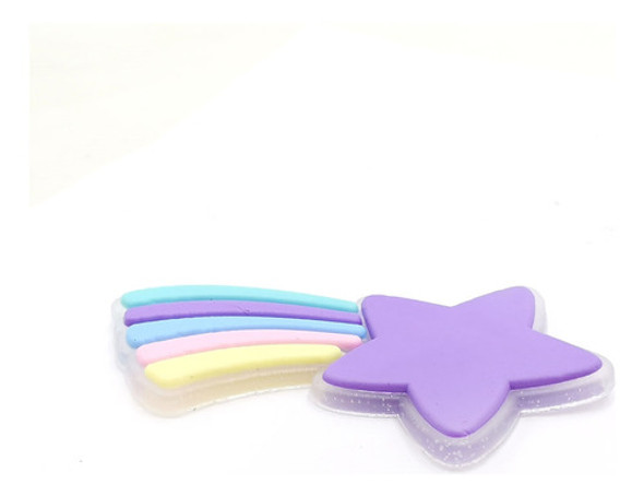 Aplique Silicone - Estrela Cadente  - 20 Unidades - Sortido 1