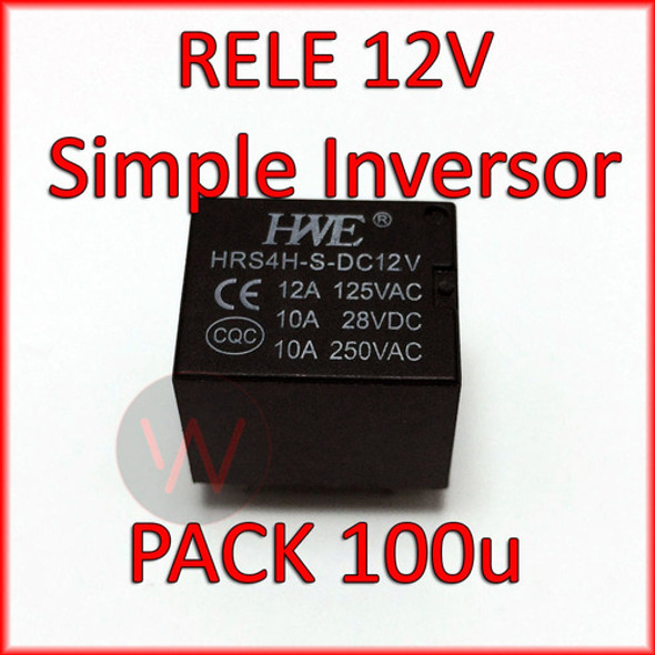 Rele 12v Simple Inversor 250v 7a 125v 10a Pack X100 + Envio Gratis 1