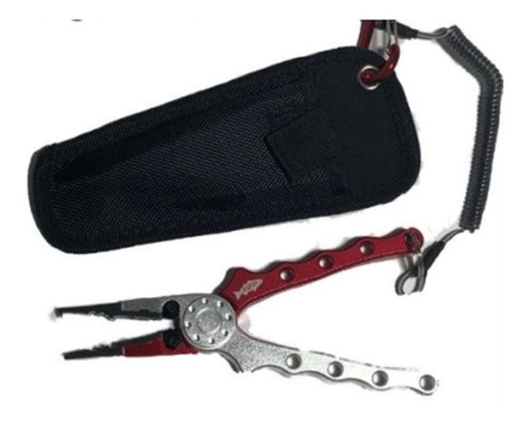 Pinza Alum. Pesca  + Funda - Abre Anillas,  Corta Cable 0