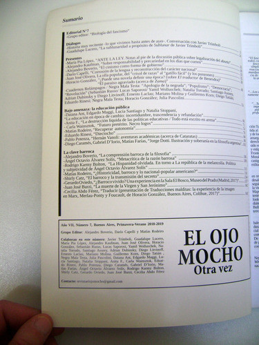 Revista El Ojo Mocho 7 Biologia Del Fascismo 2018/2019 Boedo 1