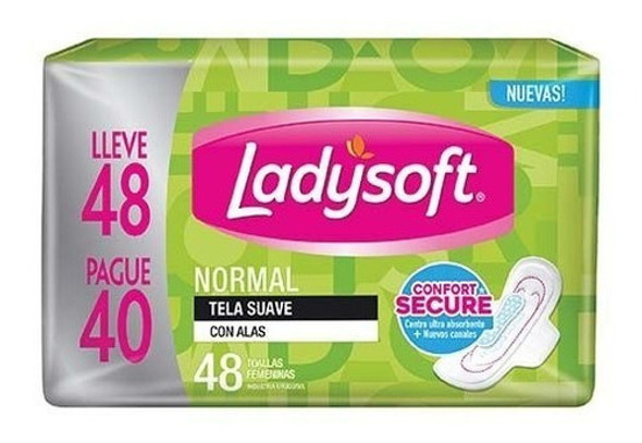 Toallas Femeninas Ladysoft Normal Con Alas X96 Unidades 0 Toallas Femeninas Ladysoft Normal Con Alas X96 Unidades 0