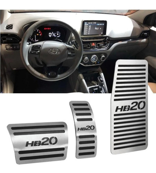 Pedaleiras+descanso De Pe  Hb20 Automático Em Aço Inox 0