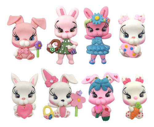 Enfeite Biscuit - Coelhos Da Páscoa - 8un - Sortido - 099396 0