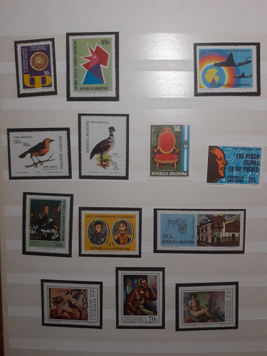 Filatelia Lote 19 Estampillas Mint Año 1973 Argentina 0