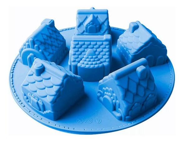 Moldes De Silicona Casitas Forma Casas Antiadherente Torta 0