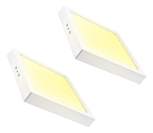 Set X2 Plafon Techo Led 24w Panel Luz Led Excelente  30x30cm 0