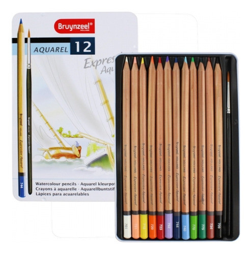 Lápices De Colores Bruynzeel Expression Aquarell X 12 Color 1