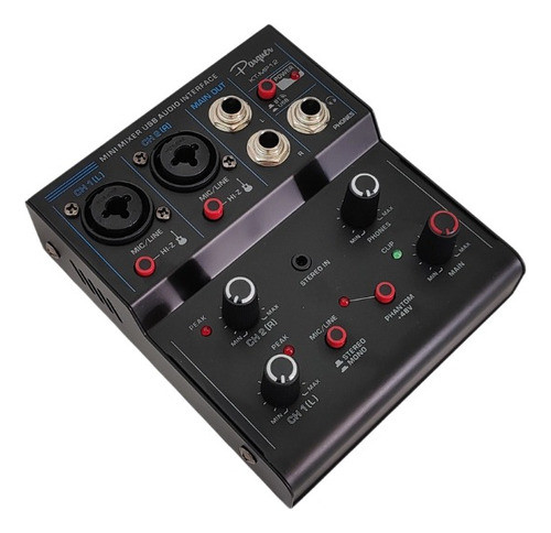 Consola Mixer Parquer 3 Canales Grabación Phantom 0