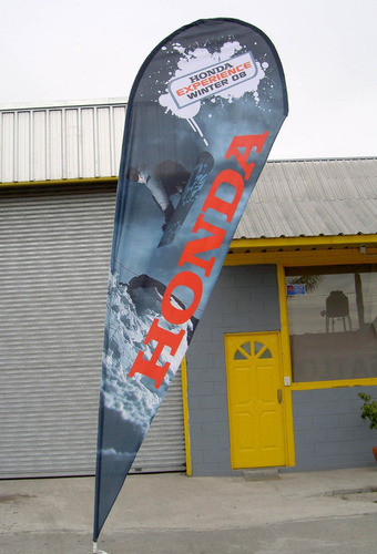 Fly Banner Gota 3m Tela 2.5x0,80 Pesada Solo Tela Sin Mástil 0