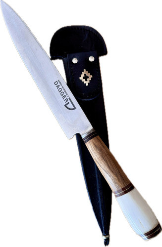 Cuchillo Parrillero Artesanal Dagger Combinado Madera Hueso 1