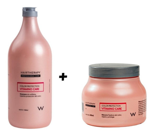 Shampoo 1000ml + Masc 300ml Vitamino Color - Hair Therapy 0